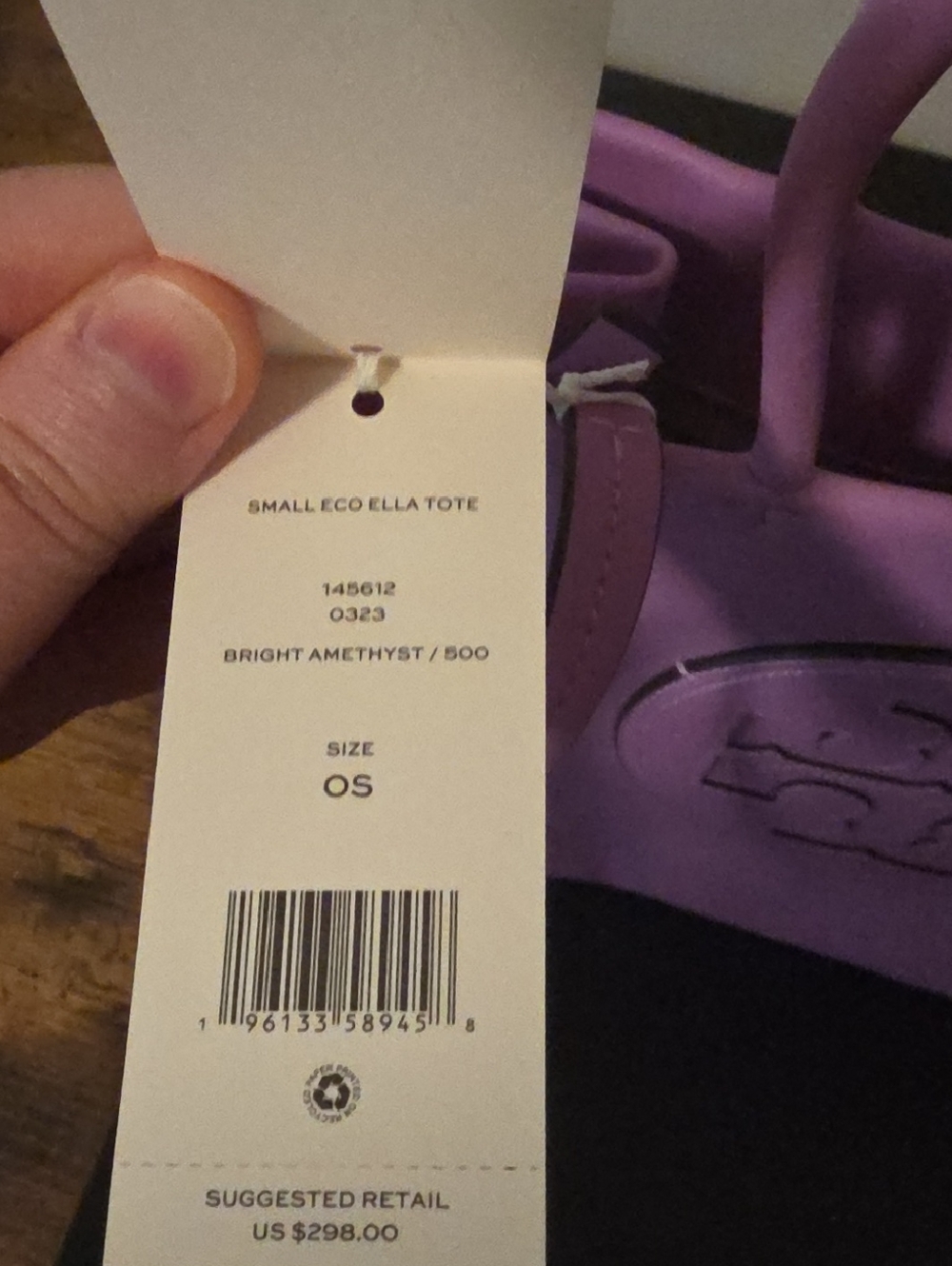 Tory Burch Ella Bio Tote- Bright Amethyst - Picture 2 of 5